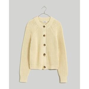 NWT Madewell Rib Raglan-Sleeve Cardigan In Ecru Size XXS